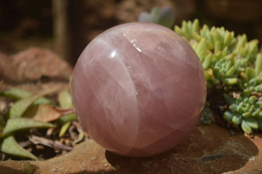 Polished Natural Rose quartz Spheres
