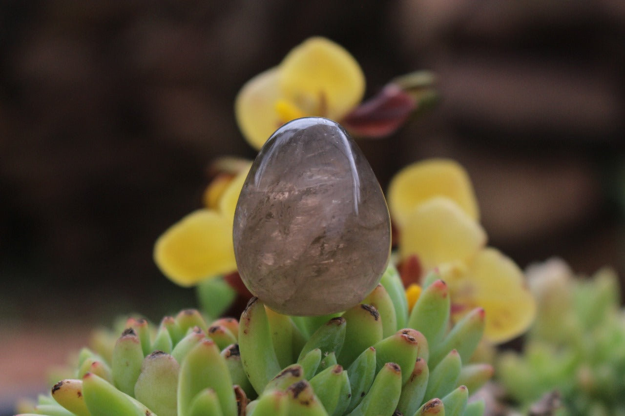 Polished Natural Smokey Quartz Eggs