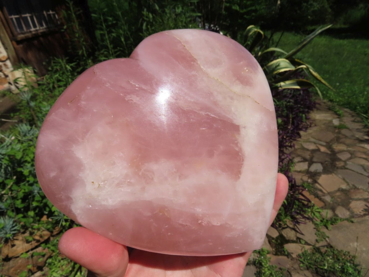 Polished Natural Rose Quartz Hearts