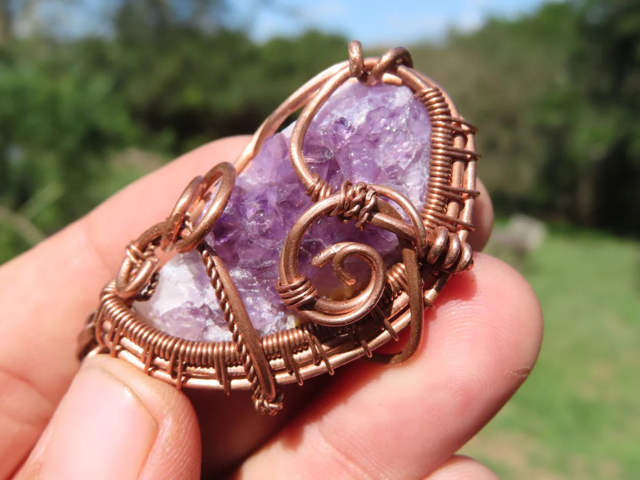 Hand Made Mixed Copper Wire Wrapped Pendants