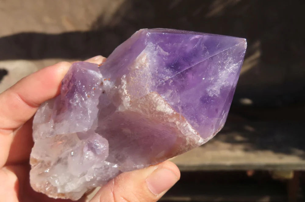 Polished Jacaranda Amethyst Crystals x 4 From Mumbwa, Zambia