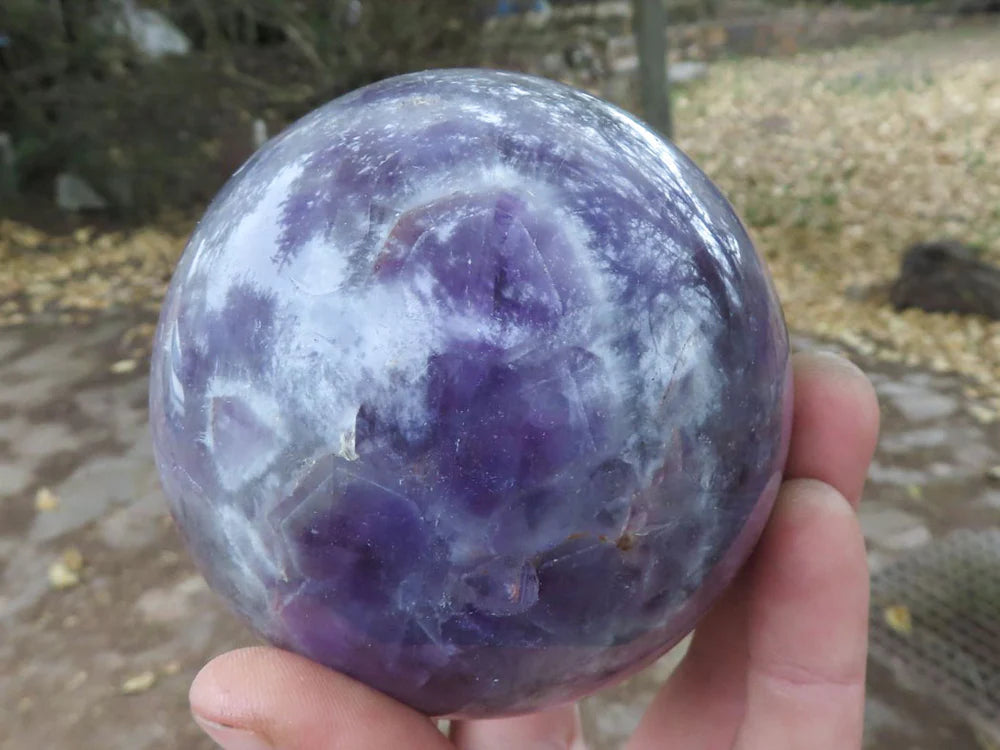 Polished Dream Amethyst Spheres x 2 From