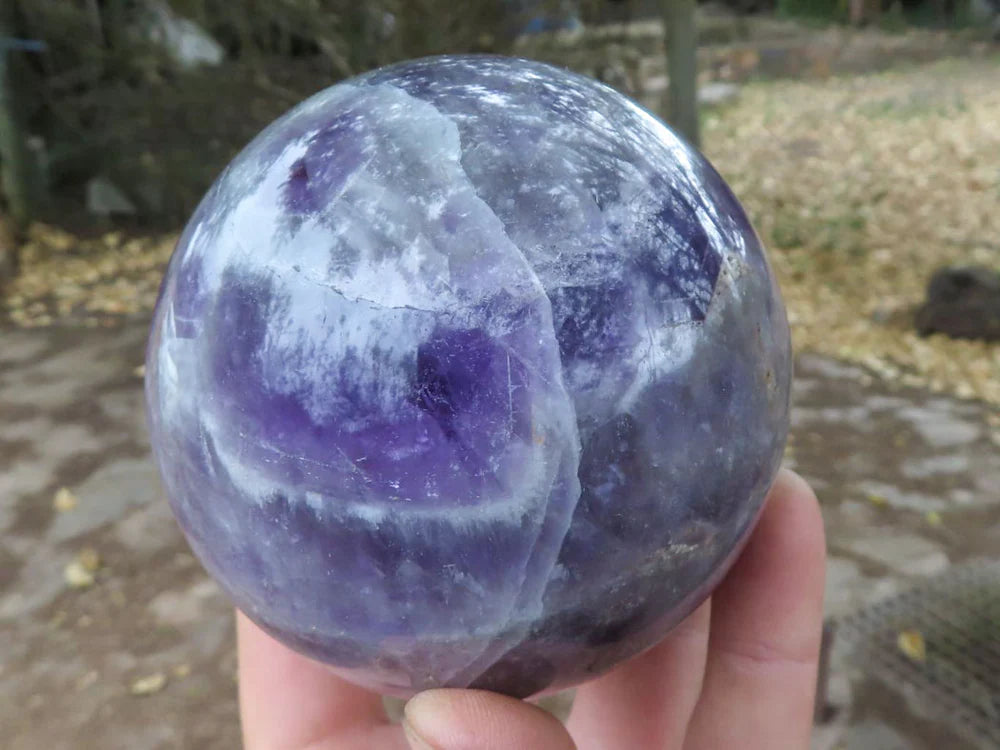 Polished Dream Amethyst Spheres x 2 From
