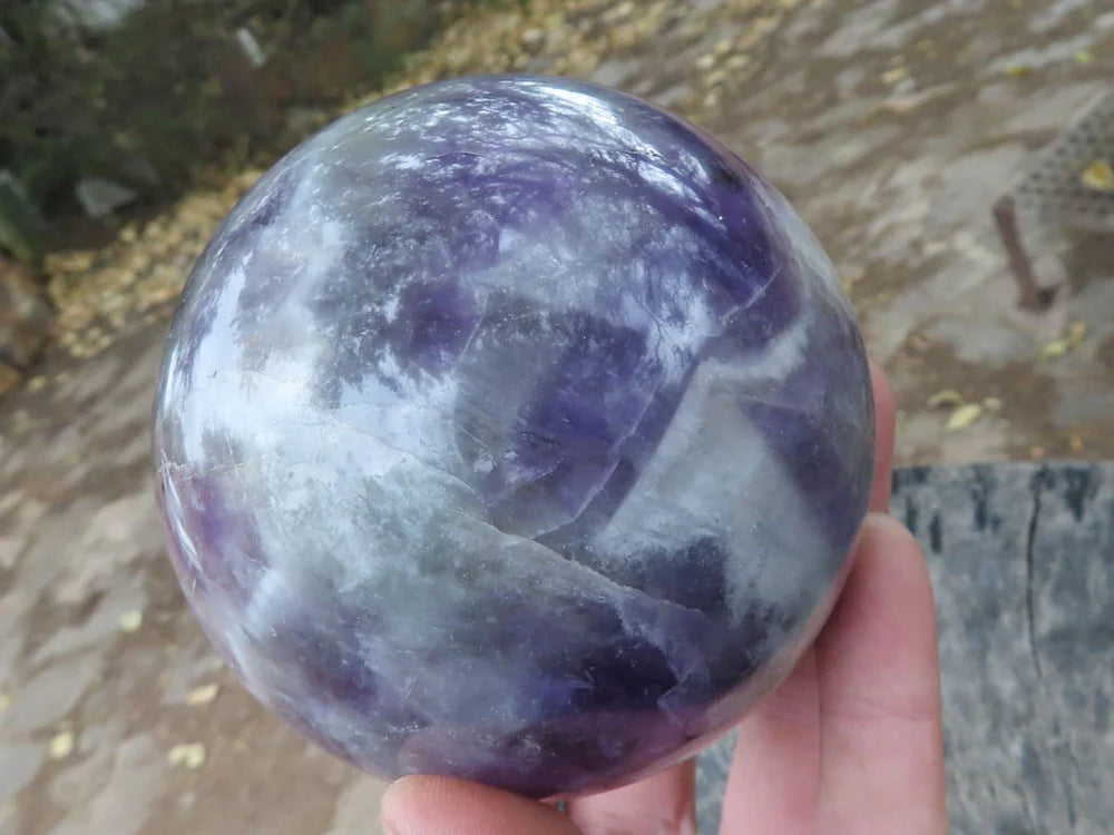 Polished Dream Amethyst Spheres x 2 From