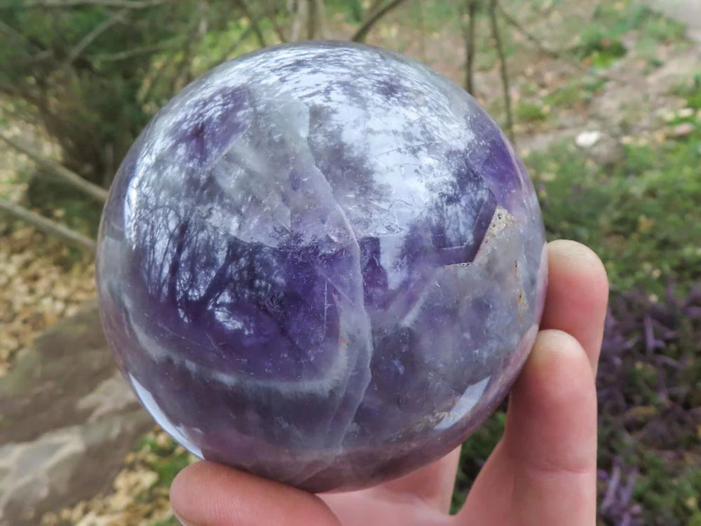 Polished Dream Amethyst Spheres x 2 From