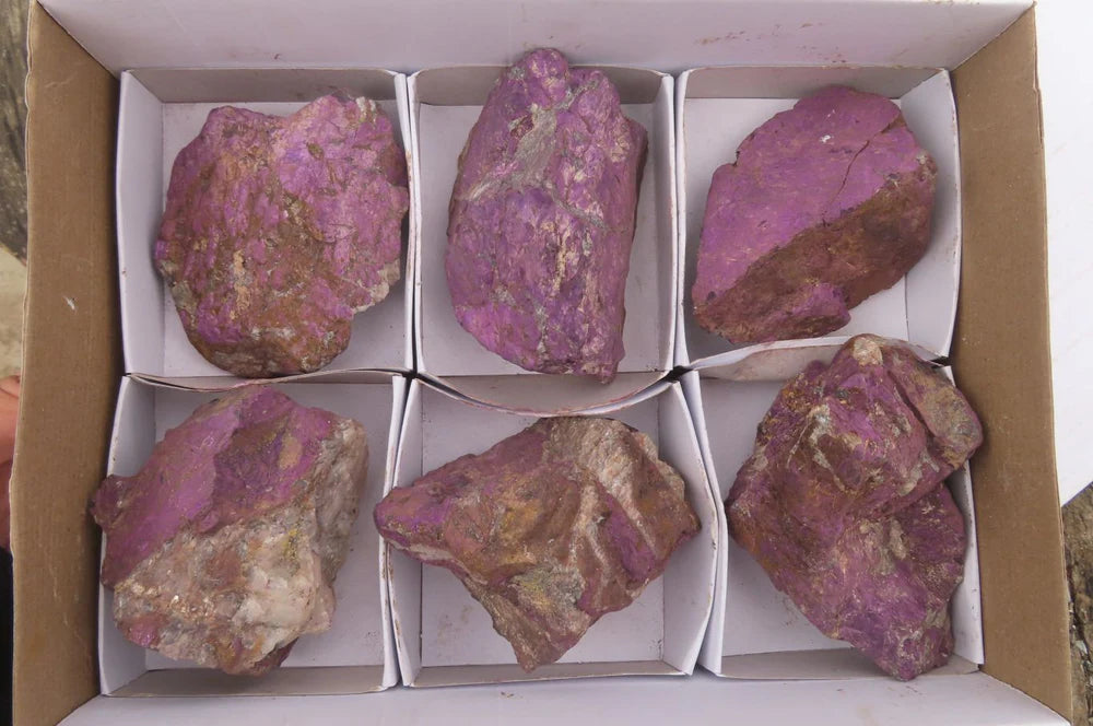 Raw Purpurite Specimens