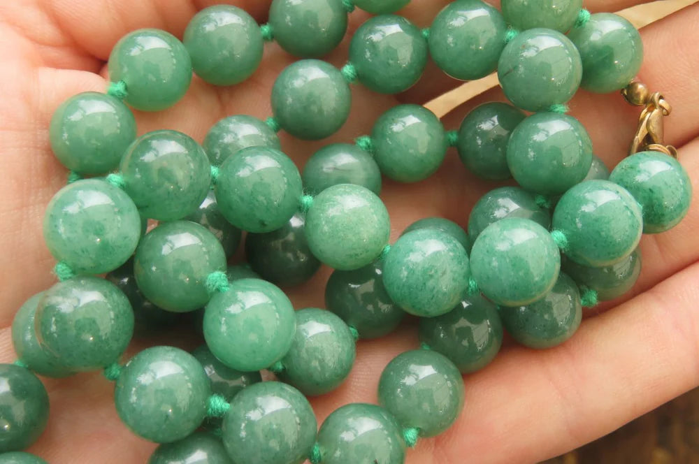 Aventurine Ball Shaped Bead Necklace