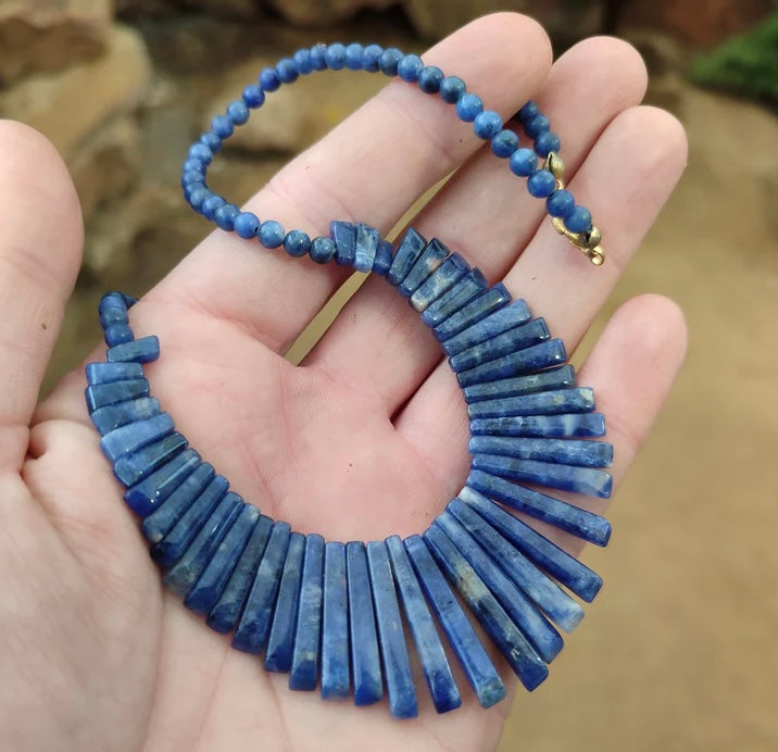 Sodalite Egyptian Choker Necklace