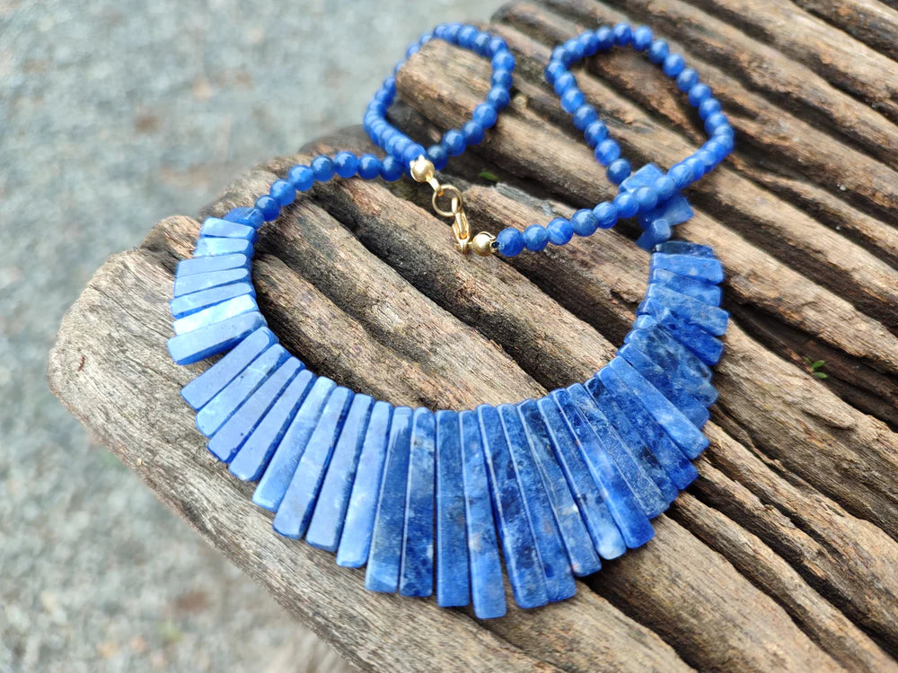 Sodalite Egyptian Choker Necklace