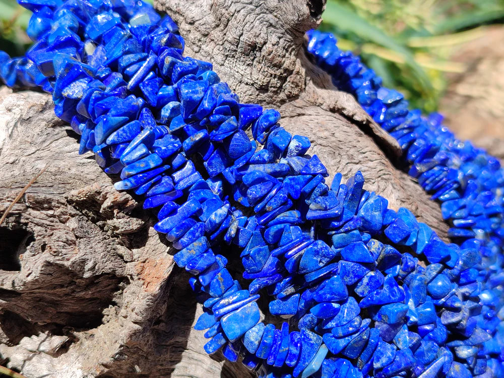 Lapis Lazuli Beaded Tumble Chip Necklace
