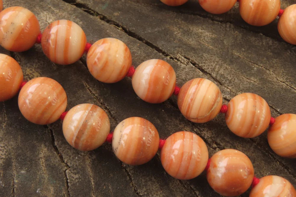 Red Jasper Ball Shaped Bead Necklace