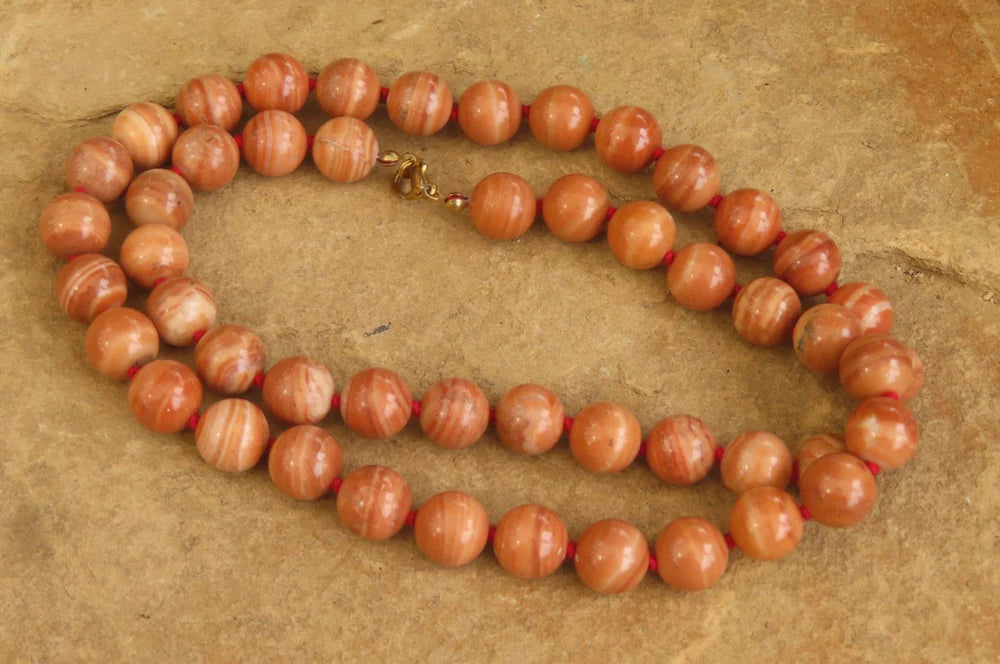 Red Jasper Ball Shaped Bead Necklace