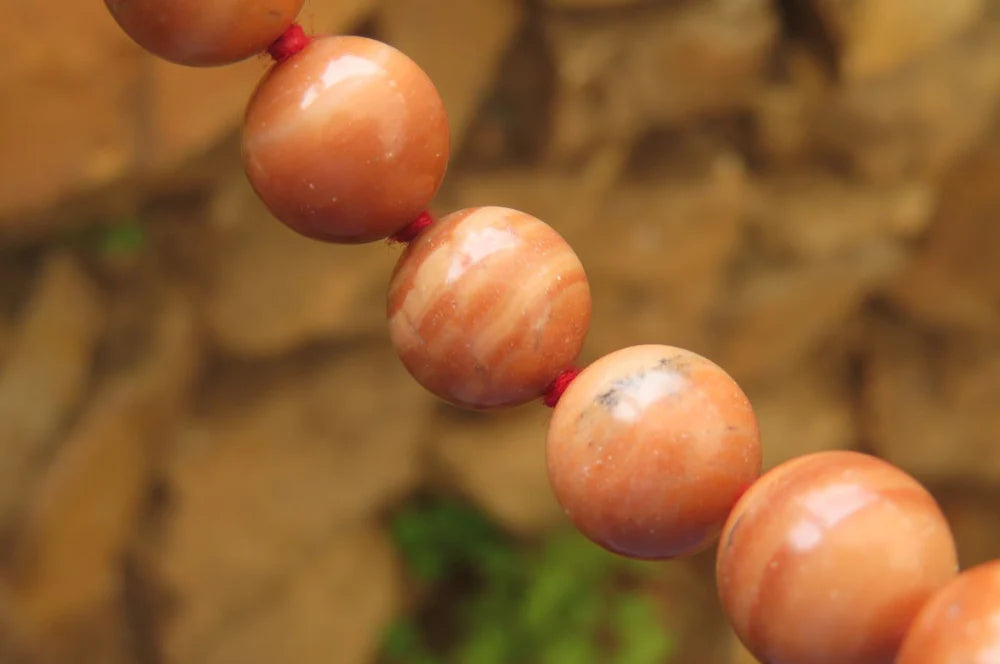 Red Jasper Ball Shaped Bead Necklace
