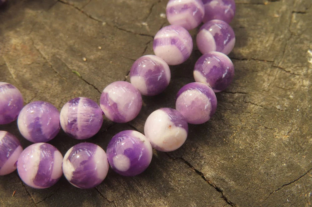 Chevron Amethyst Bead Buddha Bracelets