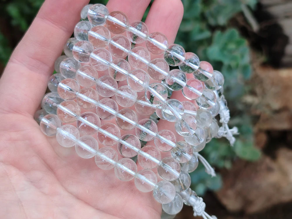 Clear Quartz Stretch Buddha Bracelets