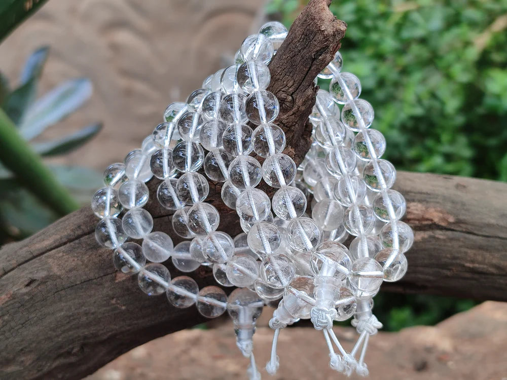 Clear Quartz Stretch Buddha Bracelets