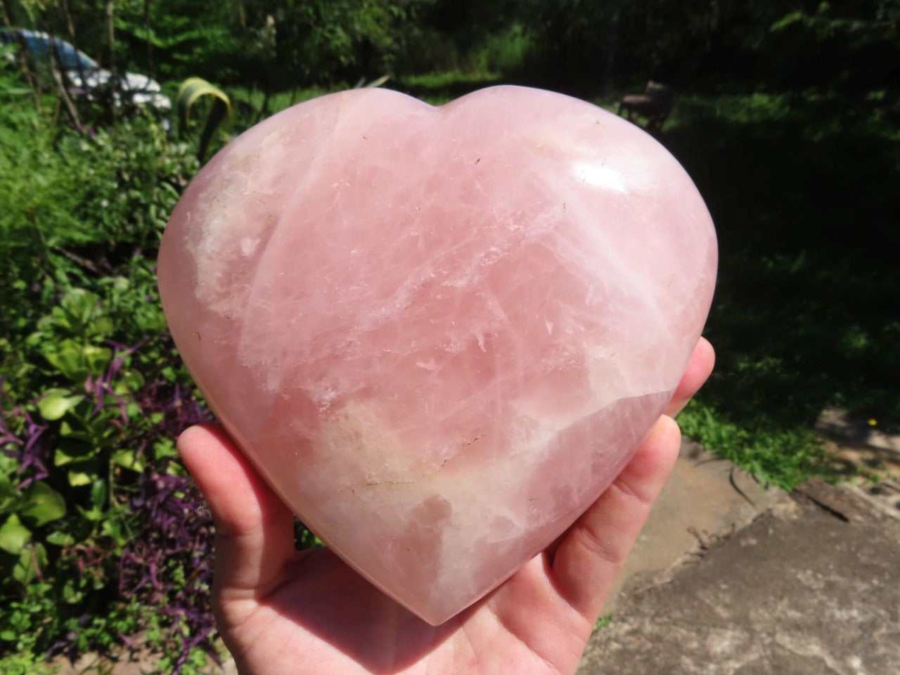 Polished Natural Rose Quartz Hearts