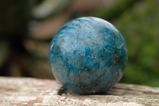 Stunning Polished Blue Apatite Spheres