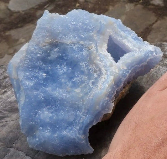 Raw Blue-Chalcedony Druzys Specimens