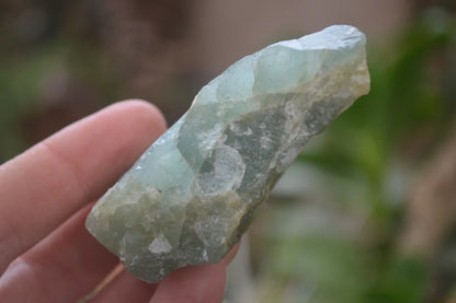 Natural Blue Aquamarine Cobbed Specimens x 6 From Angola