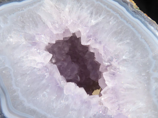 Polished Amethyst Agate Geodes x 2 From West Coast, Madagascar