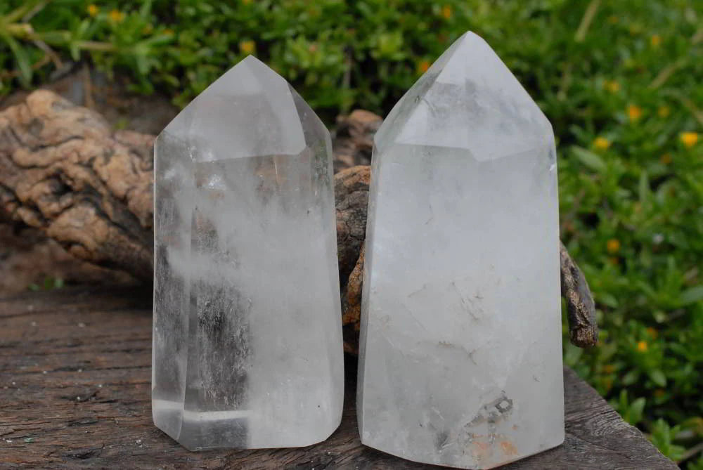 Polished Quartz Crystal Points x 4