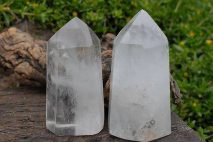 Polished Quartz Crystal Points x 4