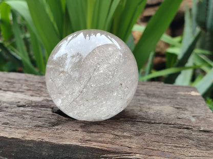 Polished Clear Quartz Crystal Balls x 3
