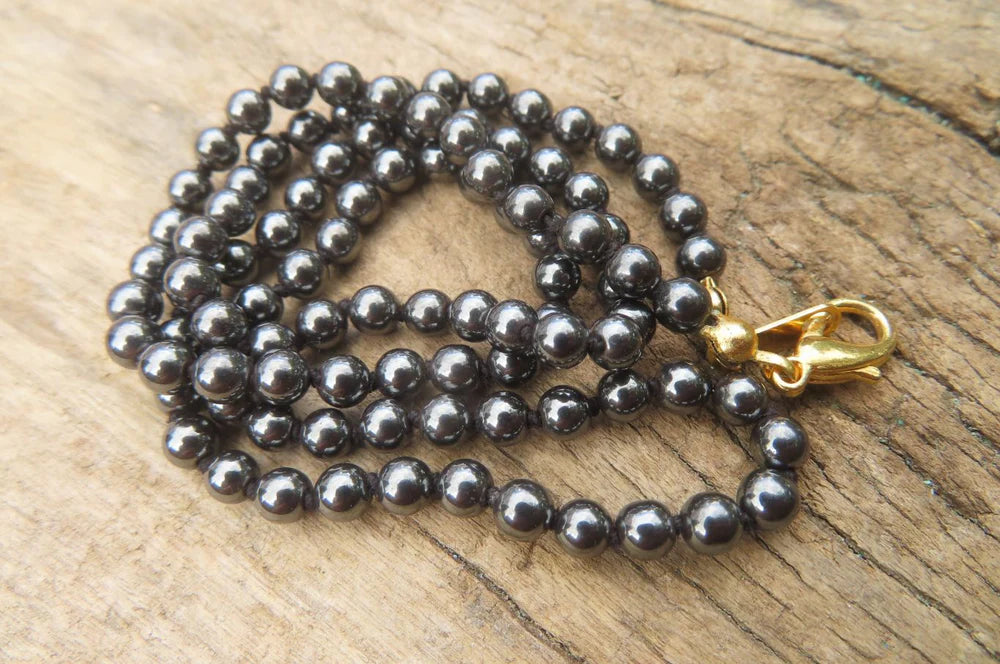 Hematite Beaded Necklace