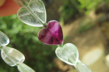 Fluorite Gemstone Heart Necklace