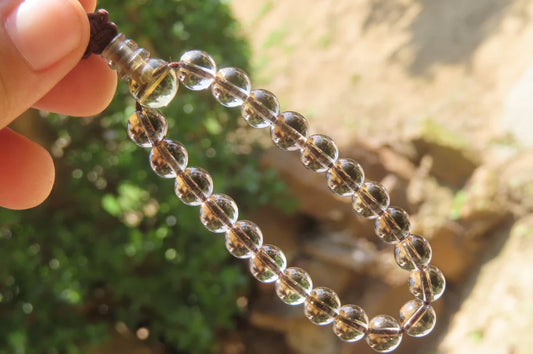 Smokey Quartz Beaded Stretch Bracelet