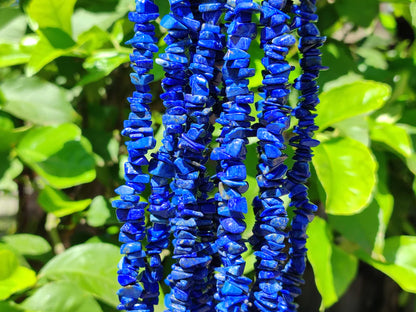 Lapis Lazuli Beaded Tumble Chip Necklace