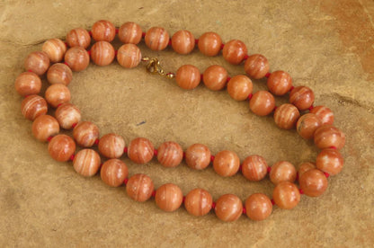 Red Jasper Ball Shaped Bead Necklace
