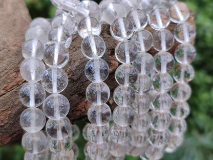 Clear Quartz  Stretch Buddha Bracelets