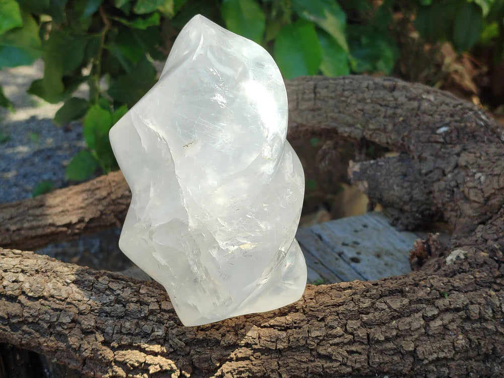 Girasol Pearl Quartz Flame Sculpture