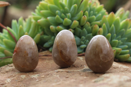 Polished Natural Smokey Quartz Eggs